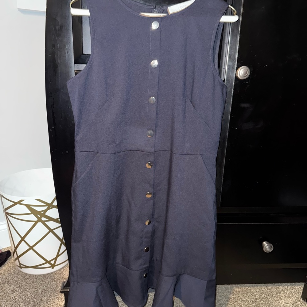 Black Dress with Gold Buttons